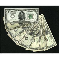 Mixture of Eight $5 FRN Regular and Stars. The 1