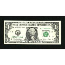 Fr. 1921-B $1 1995 Federal Reserve Note. Extreme