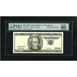 Fr. 2083-A $20 1996 Federal Reserve Note. PMG Ex