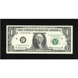 Fr. 1903-F $1 1969 Federal Reserve Note. About U