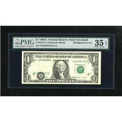 Fr. 1915-D $1 1988A Federal Reserve Note. PMG Ch