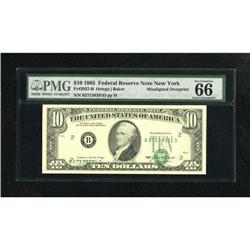 Fr. 2027-B $10 1985 Federal Reserve Note. PMG Ge