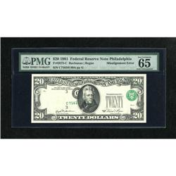 Fr. 2073-C $20 1981 Federal Reserve Note. PMG Ge