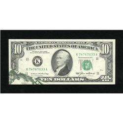 Fr. 2027-K $10 1985 Federal Reserve Note. Very C