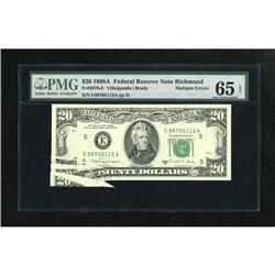 Fr. 2076-E $20 1988A Federal Reserve Note. PMG G