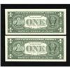 Image 2 : Fr. 1924-A $1 1999 Federal Reserve Notes. Two Co