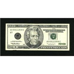 Fr. 2084-G $20 1996 Federal Reserve Note. Very F