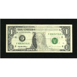 Fr. 1921-F $1 1995 Federal Reserve Note. Very Fi