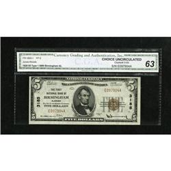 Birmingham, AL - $5 1929 Ty. 1 The First NB Ch.