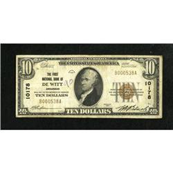 DeWitt, AR - $10 1929 Ty. 1 The First NB Ch. # 1