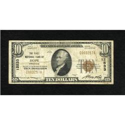 Hope, AR - $10 1929 Ty. 1 The First NB Ch. # 125