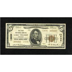 Lake Village, AR - $5 1929 Ty. 2 The First NB Ch