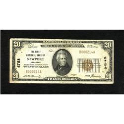 Newport, AR - $20 1929 Ty. 1 The First NB Ch. #