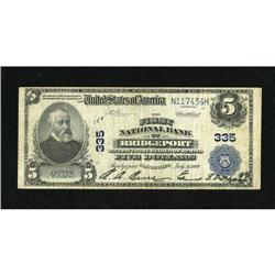 Bridgeport, CT - $5 1902 Plain Back Fr. 600 The