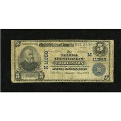 Charleston, IL - $5 1902 Plain Back Fr. 606 Nati