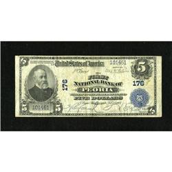 Peoria, IL - $5 1902 Plain Back Fr. 598 The Firs