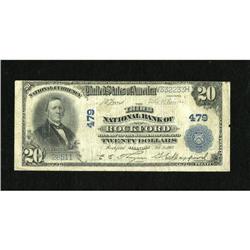 Rockford, IL - $20 1902 Plain Back Fr. 650 The T