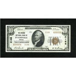 Evansville, IN - $10 1929 Ty. 2 The Citizens NB
