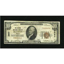 Franklin, IN - $10 1929 Ty. 1 The Citizens NB Ch