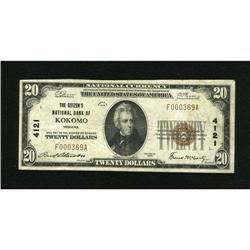 Kokomo, IN - $20 1929 Ty. 1 The Citizens NB Ch.