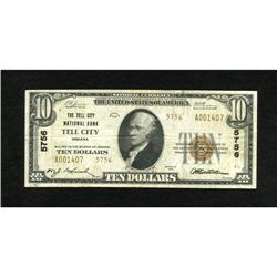 Tell City, IN - $10 1929 Ty. 2 The Tell City NB