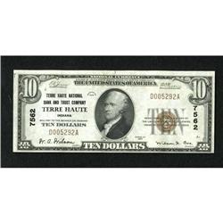 Terre Haute, IN - $10 1929 Ty. 1 Terre Haute NB