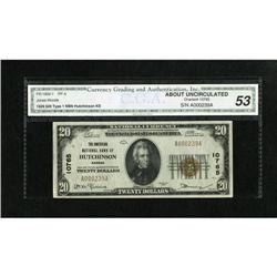 Hutchinson, KS - $20 1929 Ty. 1 The American NB