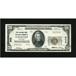 Lexington, KY - $20 1929 Ty. 2 First NB & TC Ch.