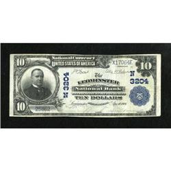 Leominster, MA - $10 1902 Plain Back Fr. 624 The