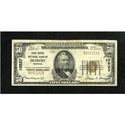 Detroit, MI - $50 1929 Ty. 1 First Wayne NB Ch.