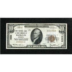 Mankato, MN - $10 1929 Ty. 1 The First NB & TC C