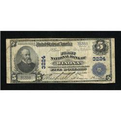 Winona, MN - $5 1902 Plain Back Fr. 598 The NB o