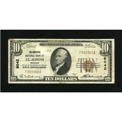 Saint Joseph, MO - $10 1929 Ty. 1 The American N