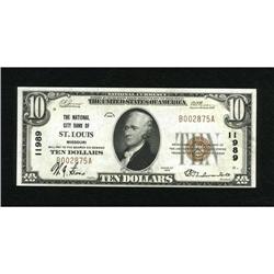 Saint Louis, MO - $10 1929 Ty. 1 National City B