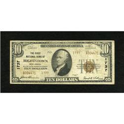 Hightstown, NJ - $10 1929 Ty. 2 The First NB Ch.