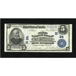 Cincinnati, OH - $5 1902 Plain Back Fr. 598 The