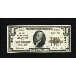 Delaware, OH - $10 1929 Ty. 1 The First NB Ch. #