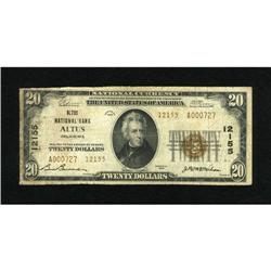 Altus, OK - $20 1929 Ty. 2 Altus NB Ch. # 12155