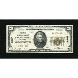 Bartlesville, OK - $20 1929 Ty. 1 The Union NB C