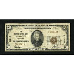 Shawnee, OK - $20 1929 Ty. 1 The Shawnee NB Ch.