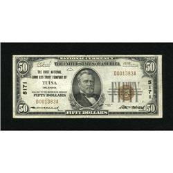 Tulsa, OK - $50 1929 Ty. 1 The First NB & TC Ch.