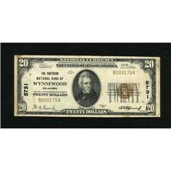 Wynnewood, OK - $20 1929 Ty. 1 The Southern NB C