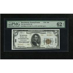 Harrisburg, PA - $5 1929 Ty. 2 The Harrisburg NB