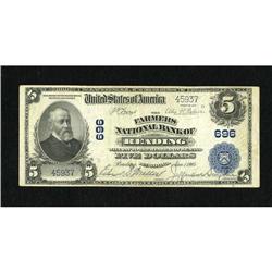 Reading, PA - $5 1902 Plain Back Fr. 598 The Far