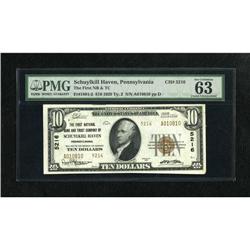 Schuylkill Haven, PA - $10 1929 Ty. 2 The First
