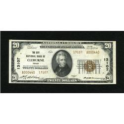 Cleburne, TX - $20 1929 Ty. 2 The City NB Ch. #