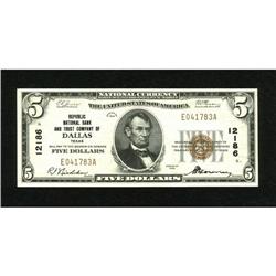 Dallas, TX - $5 1929 Ty. 1 Republic NB & TC Ch.