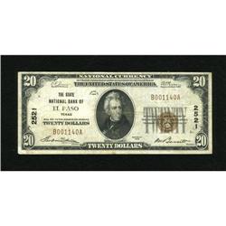 El Paso, TX - $20 1929 Ty. 1 The State NB Ch. #