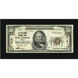 Fort Worth, TX - $50 1929 Ty. 1 The Fort Worth N