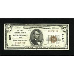 Georgetown, TX - $5 1929 Ty. 1 The First NB Ch.